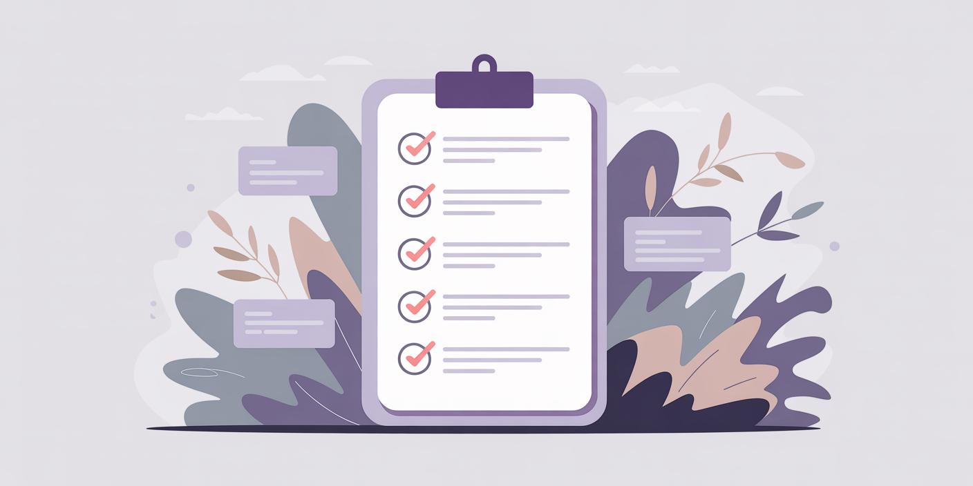 Calendar or checklist illustration with progress markers showing actionable steps